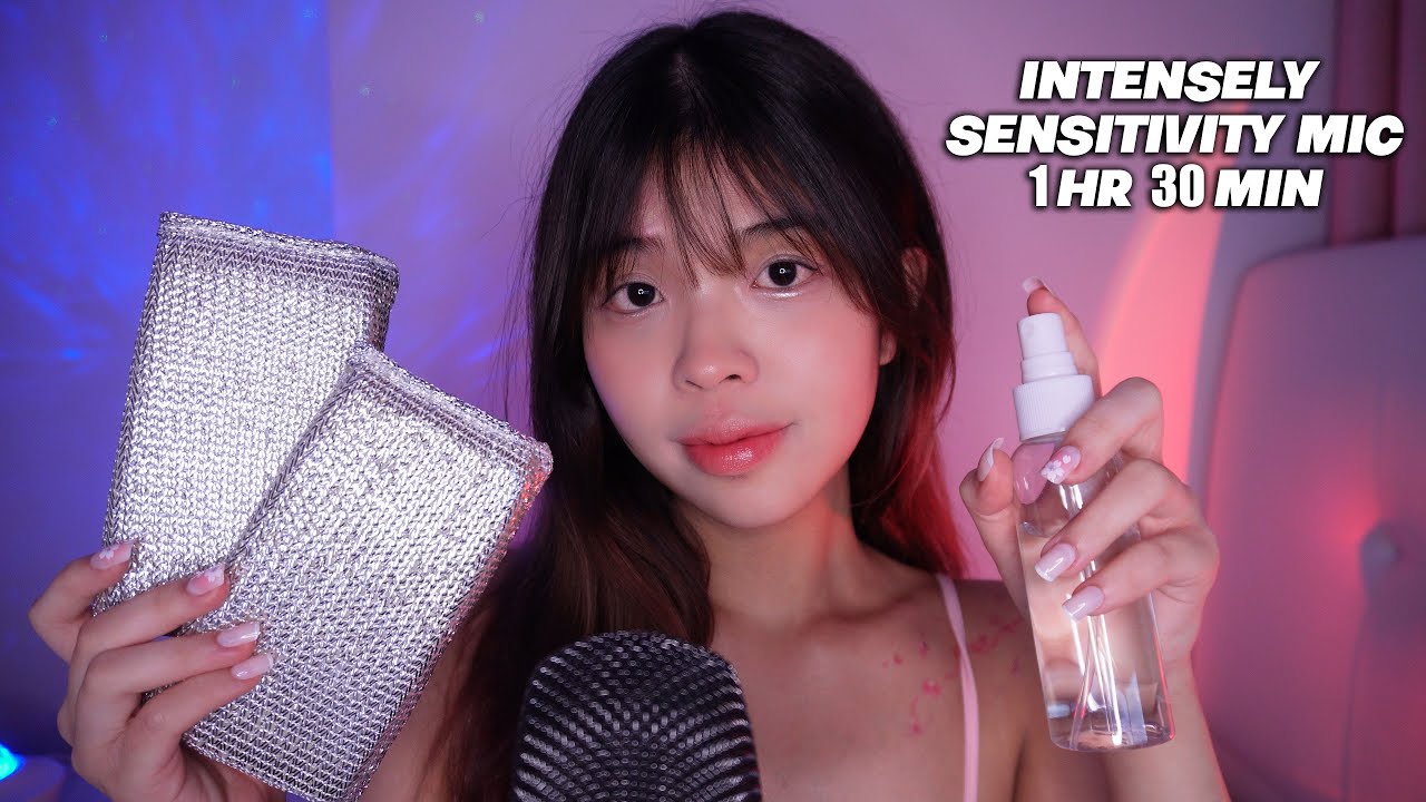 ASMR INTENSELY SENSITIVE MIC at 100% (1HR 30MIN)