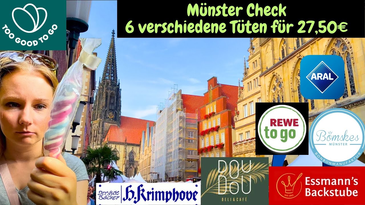 Too Good to Go Münster 2024 / 6 verschiedene Tüten für 27,50€ / Aral / Rewe / Nordsee / Essmann /