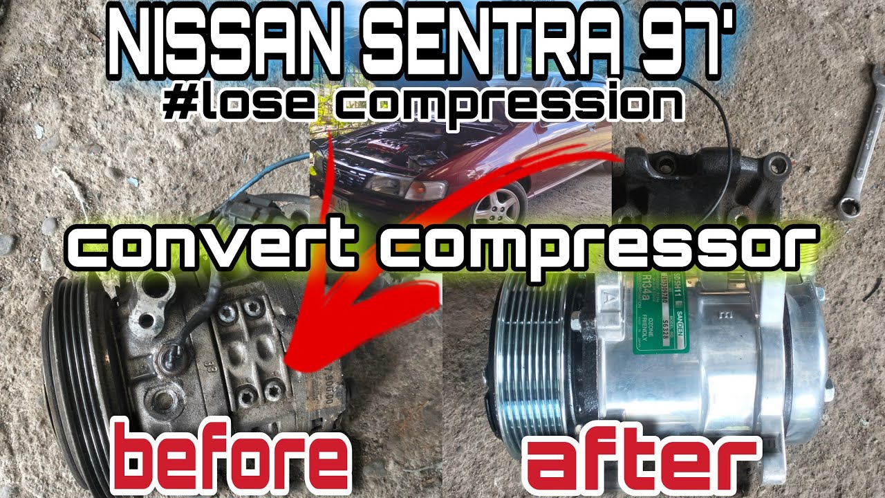 NISSAN SENTRA CONVERT COMPRESSOR!! LOSE COMPRESSION.panuorin...