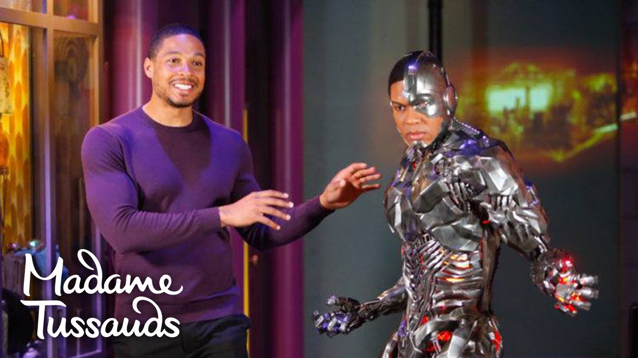 Ray Fisher of the Justice League Meets His Cyborg Wax Figure | Launch | Madame Tussauds Orlando