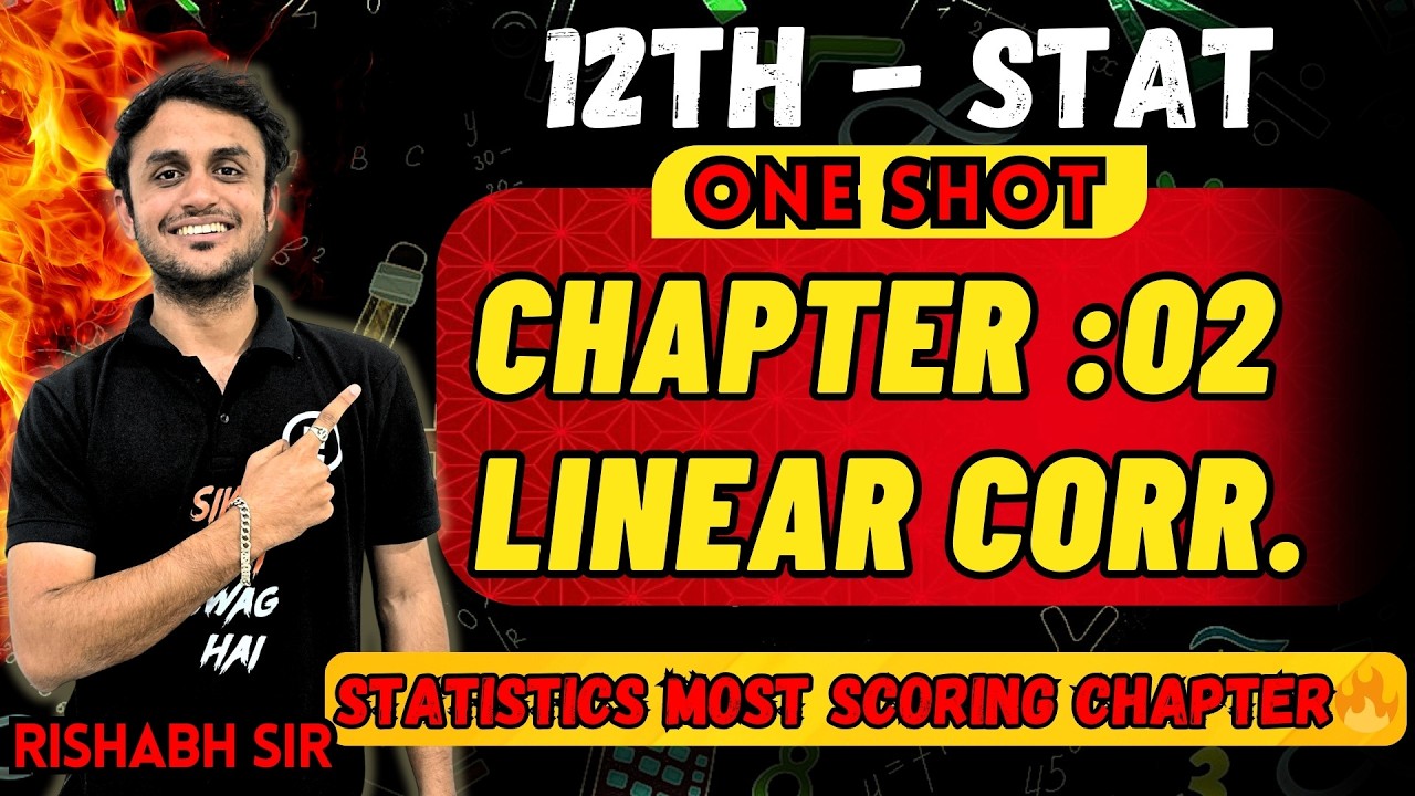Statistics Ch 2 Linear Correlation | Most IMP Questions | Class 12 GSEB Board Exam 2026 By Vikas Sir