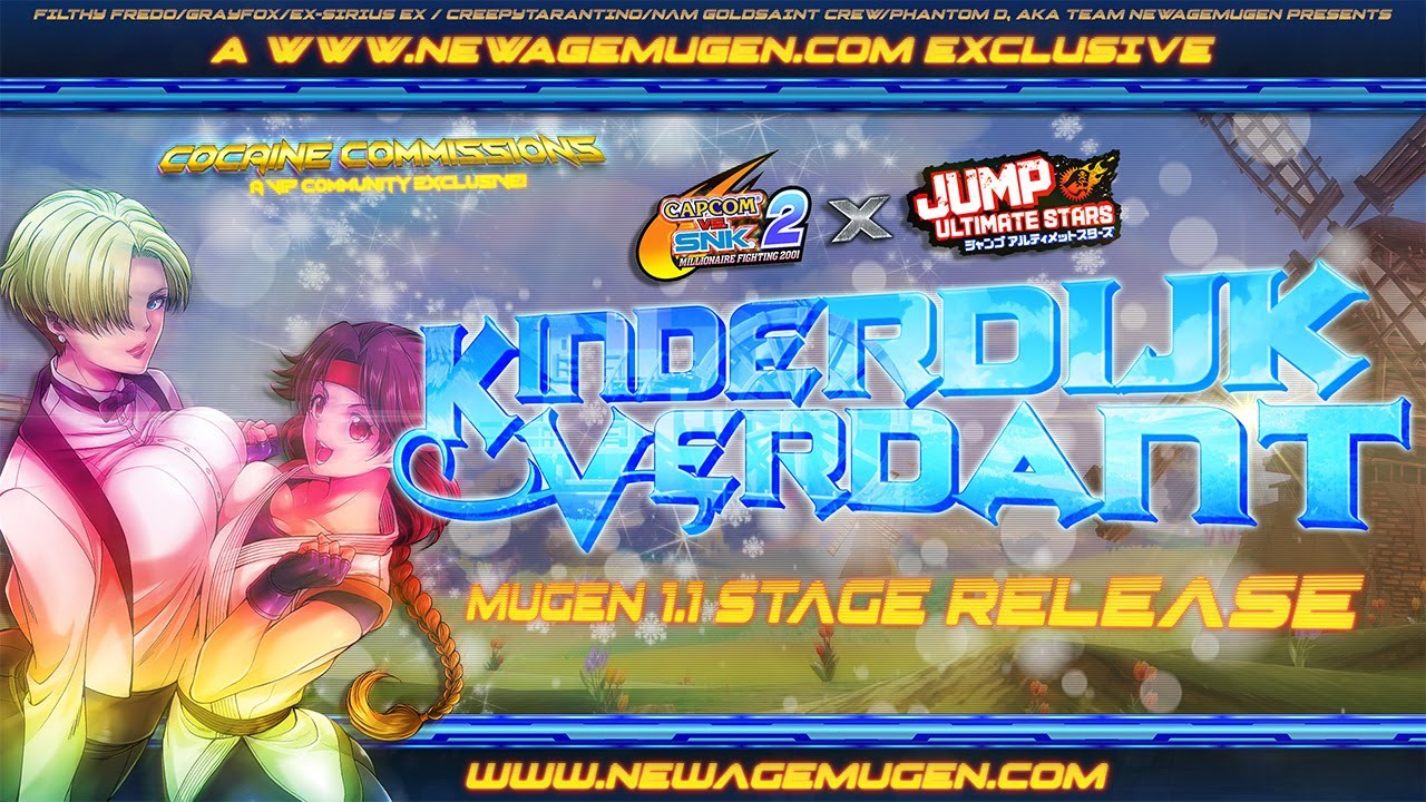 [4K HDR][ JUS MUGEN x CVSNK2 ][MUGEN 1.1 Screenpack / Stage ] KINDERDIJK VERDANT By Team Newagemugen