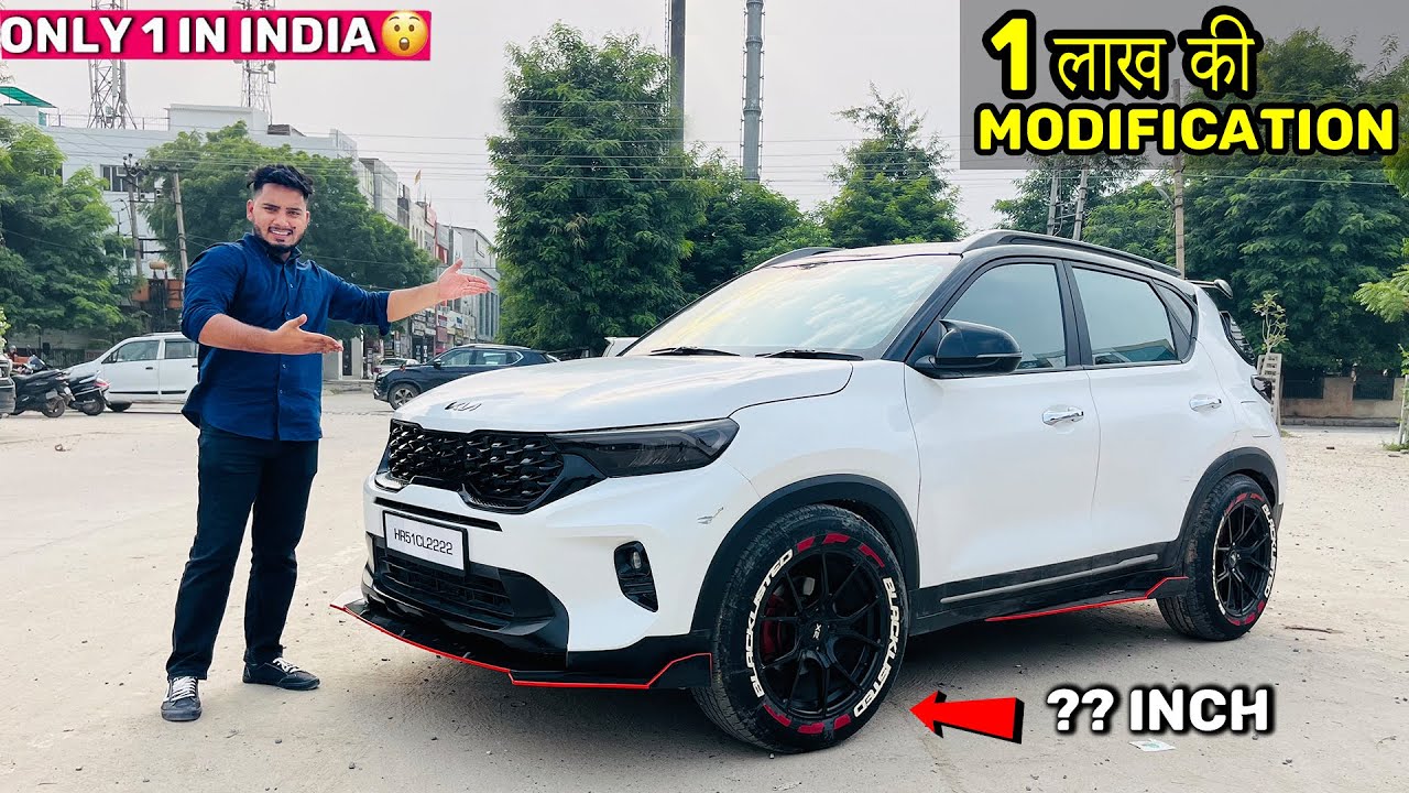 Kia Sonet Modified ❤️😱 17Inch Alloy Wheels 🔥Vip No 🔥 FULLY MODIFIED Sonet