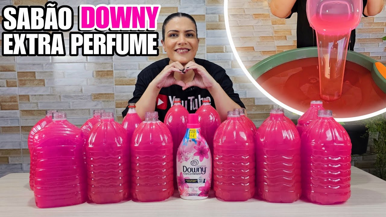 COM 500 ML DE DOWNY FAÇA MAIS DE 66 LITROS DE SABÃO PERFUMADO E ESPUMANTE 😍🥰