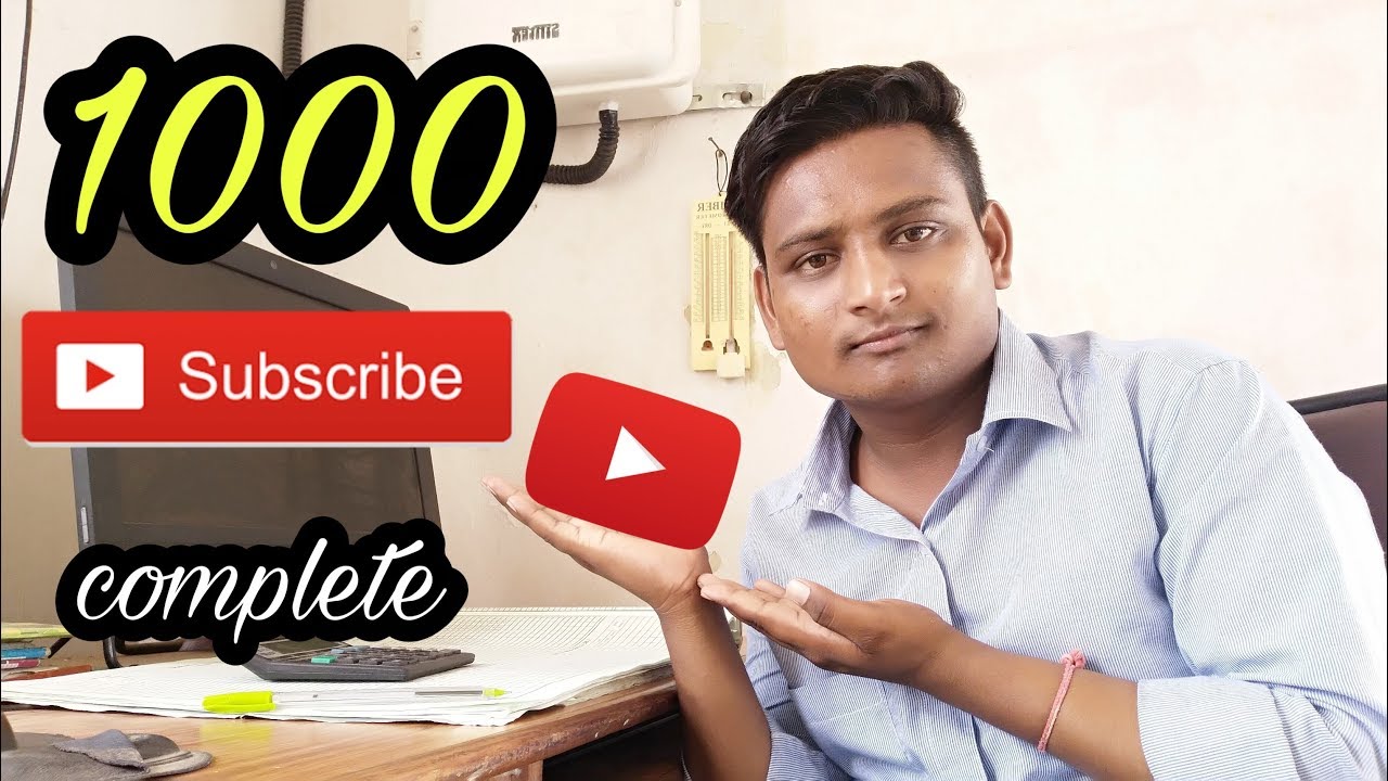 1000 subscriber complete on YouTube channel | community tab