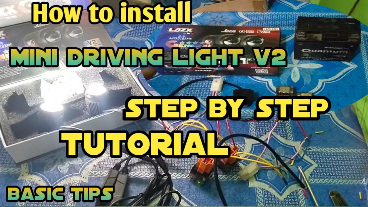 How to install Mini driving light v2 Step by step tutorial.