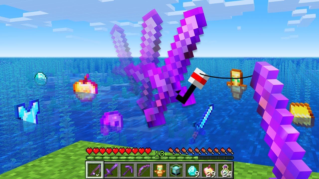Fishing is OP in Minecraft Hunger Games!