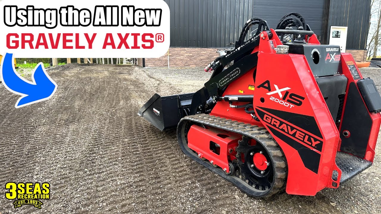 Working with the ALL NEW Gravely AXIS 200DT Tracked Multi-tool mini skid steer! (First Impressions)