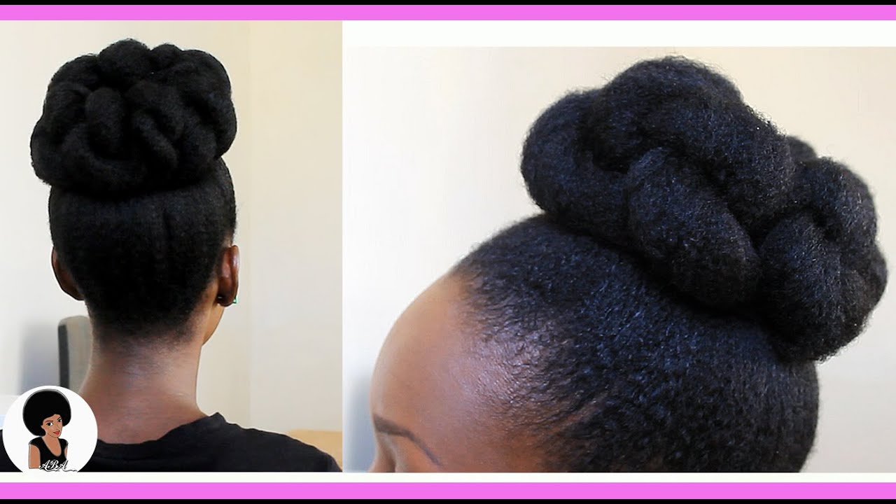 Chignon rapide sur cheveux crépus