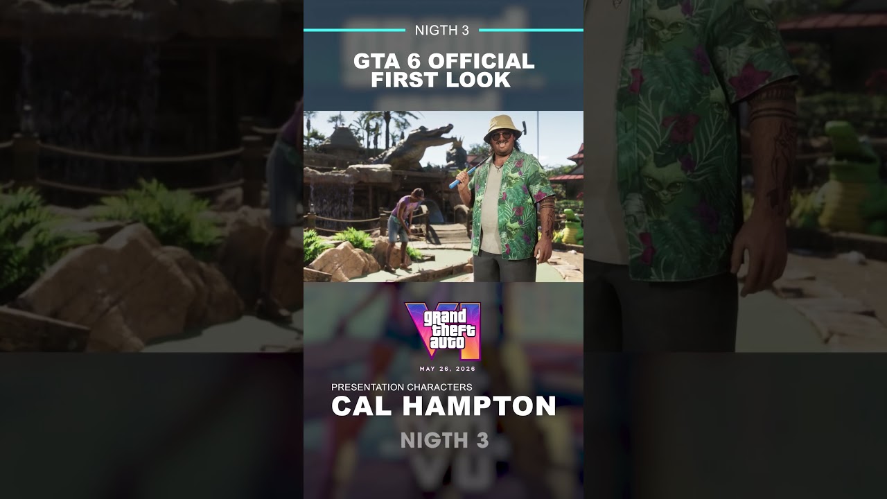 GTA 6 PRESENTATION CHARACTERS!! GTA 6 Character Cal Hampton#gta6 #gta #shorts