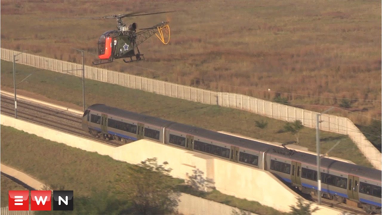 Helicopter vs Gautrain Race