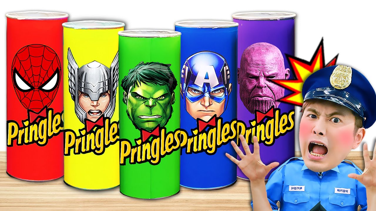 SuperHero button & pringles 프링글스를 먹으면  슈퍼히어로가 된다고?