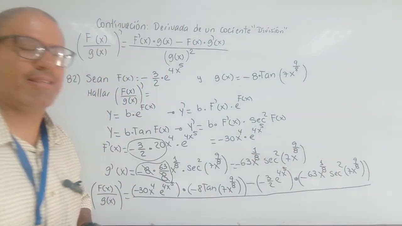 Derivada de un cociente.