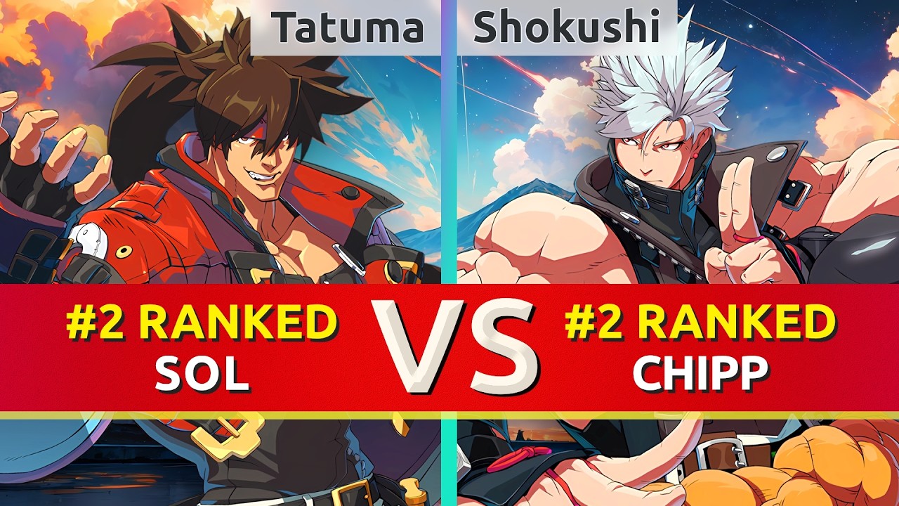 GGST ▰ Tatuma (#2 Ranked Sol) vs Shokushi (#2 Ranked Chipp). High Level Gameplay