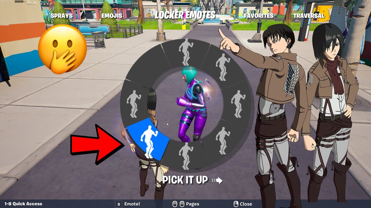 *NEW* Captain Levi & Mikasa Skins Copying Everybody in Party Royale