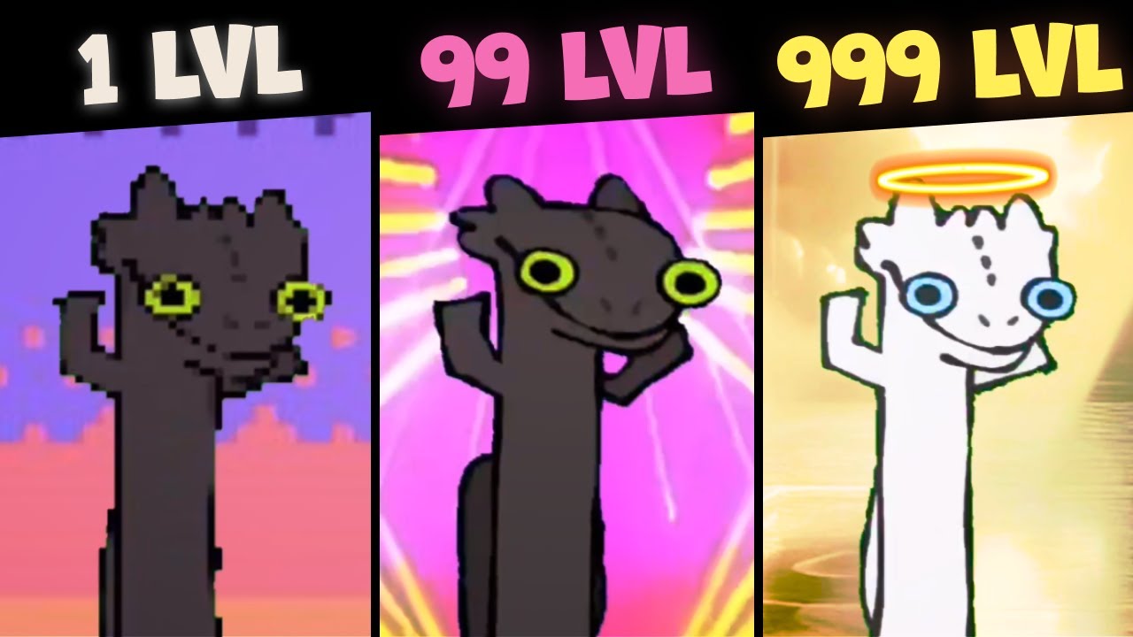 Toothless Dancing but In Different Levels