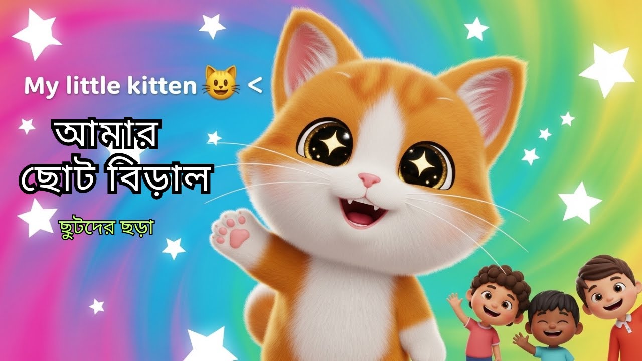 Мой маленький котенок 🐱 | Милые детские песенки на бенгальском языке | Детские песенки на бенгаль...