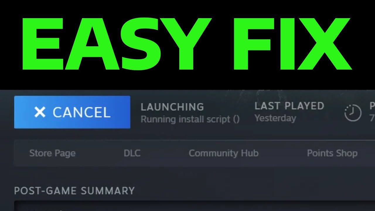 How To Fix Steam Running Install Script ()