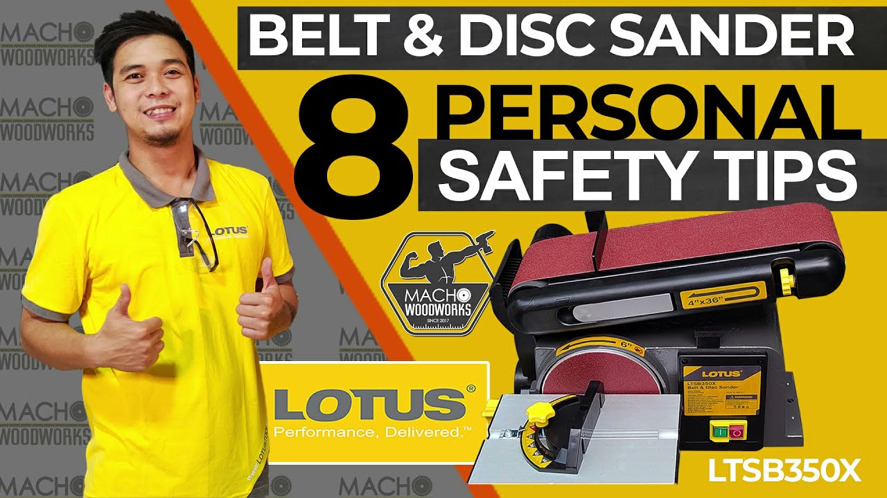LOTUS BELT & DISK SANDER REVIEW + SAFETY TIPS | LTSB350X | MACHO FEATURED POWER TOOLS