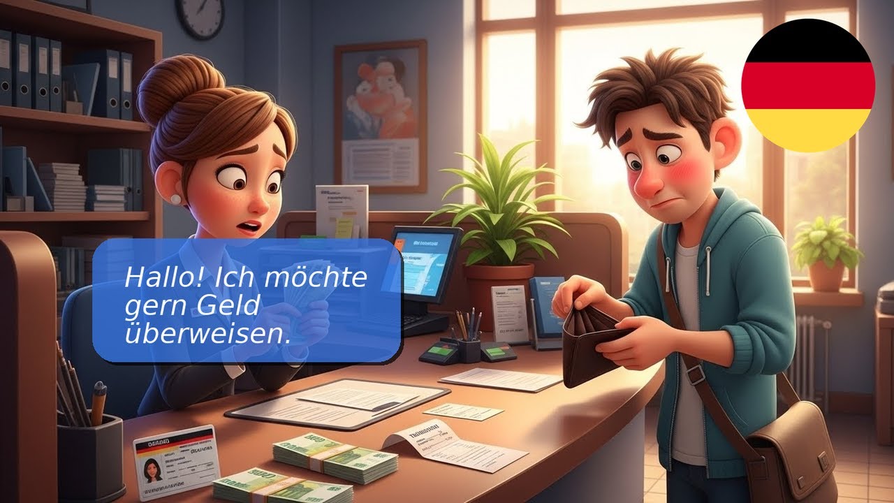 10 Geldtransfer-Dialoge auf Deutsch (A1-A2): Alltagssituationen einfach erklärt