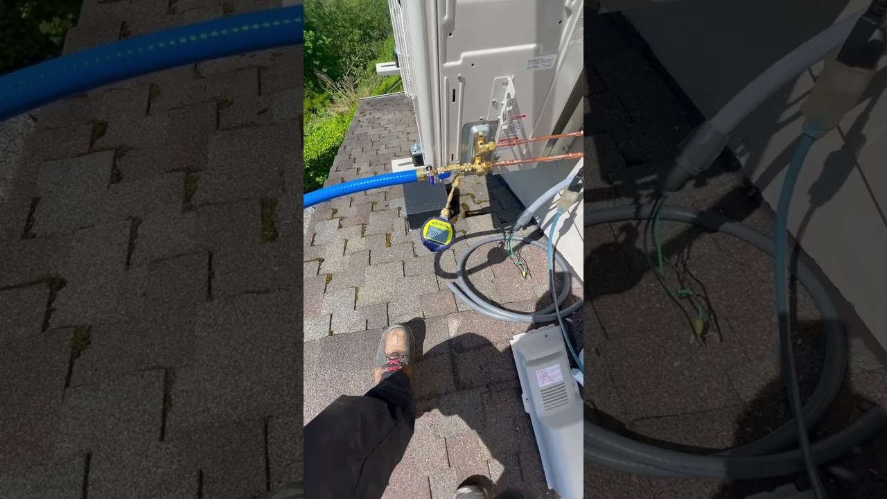 Vac set up@FieldpieceProducts  VP87 , @accutools6288 TruBlu & BluVac pro Micron gauge. #shorts