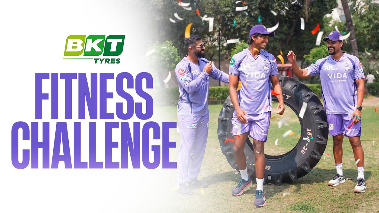 BKT Tyres Fitness Challenge с участием Маниша, Сартака, Ангкриша и Рахула | Найтс ТВ | ККР 2026