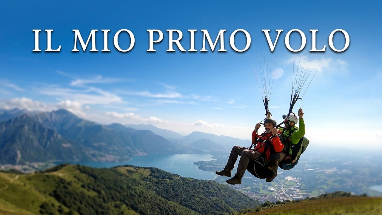 Prima esperienza di volo  in parapendio nel settembre 2014 dai pendii del Cornizzolo