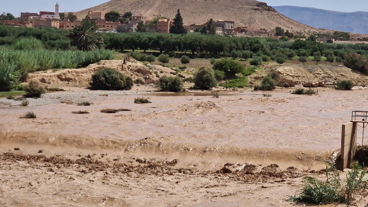 فيضان وادي زا تاوريرت الحمد لله