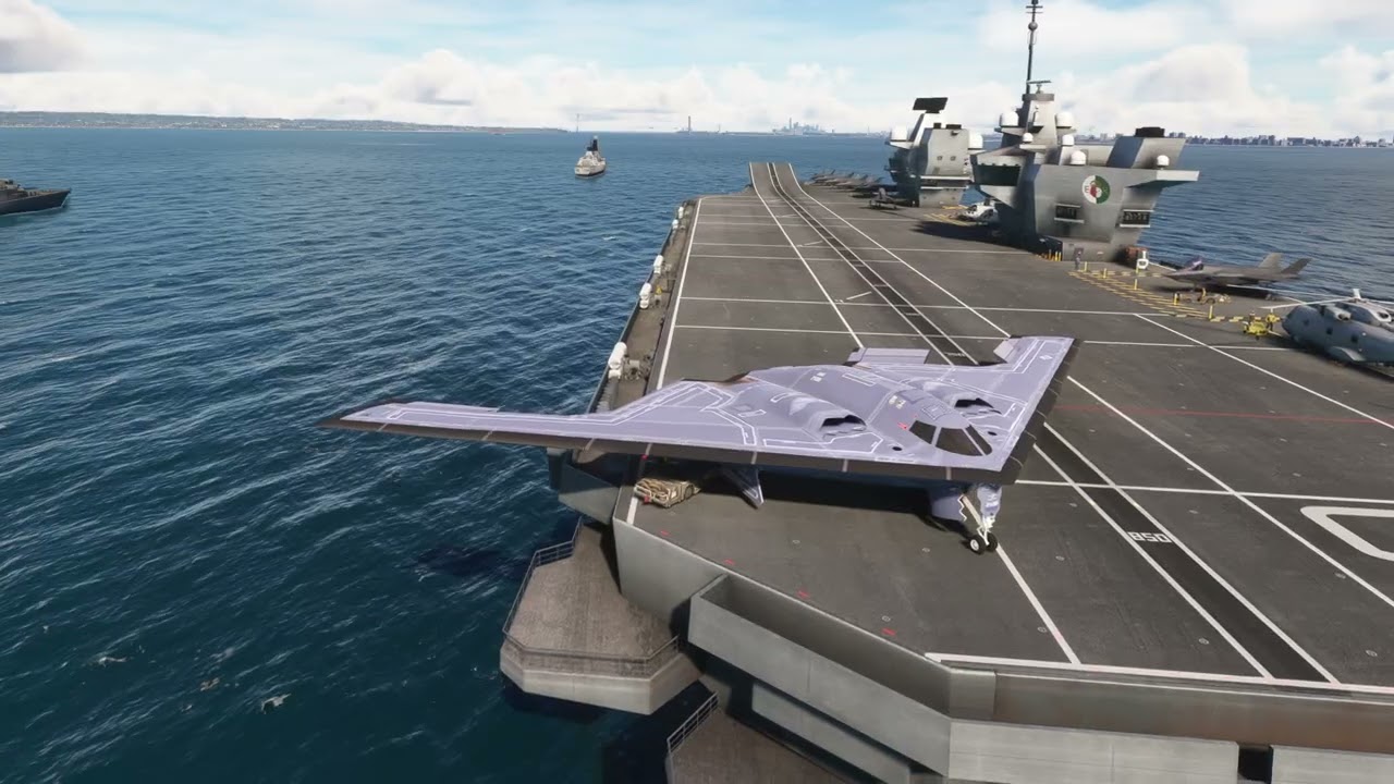 World’s Most Secret Bomber Takes Off from a Carrier Deck!