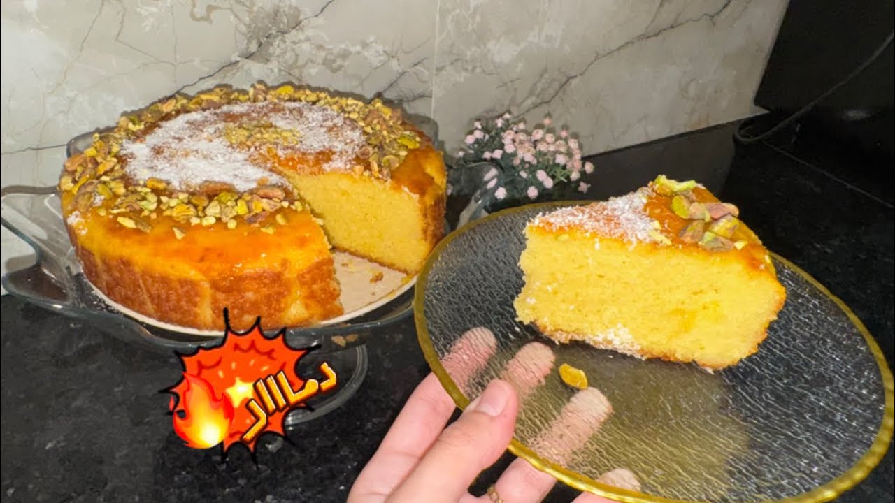 بسبوسة البرتقال هشة و لذيذة و سهلة التحضير 🍊 كيكة الخريف 🥧