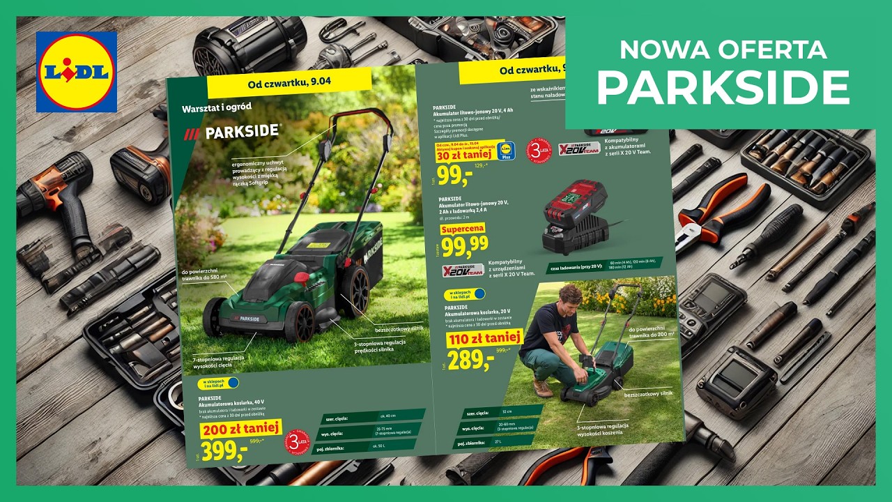 PARKSIDE w Lidlu od 9 kwietnia &ndash; HITOWE narzędzia do warsztatu i ogrodu! 🛠️🌿 PROMOCJE DIY