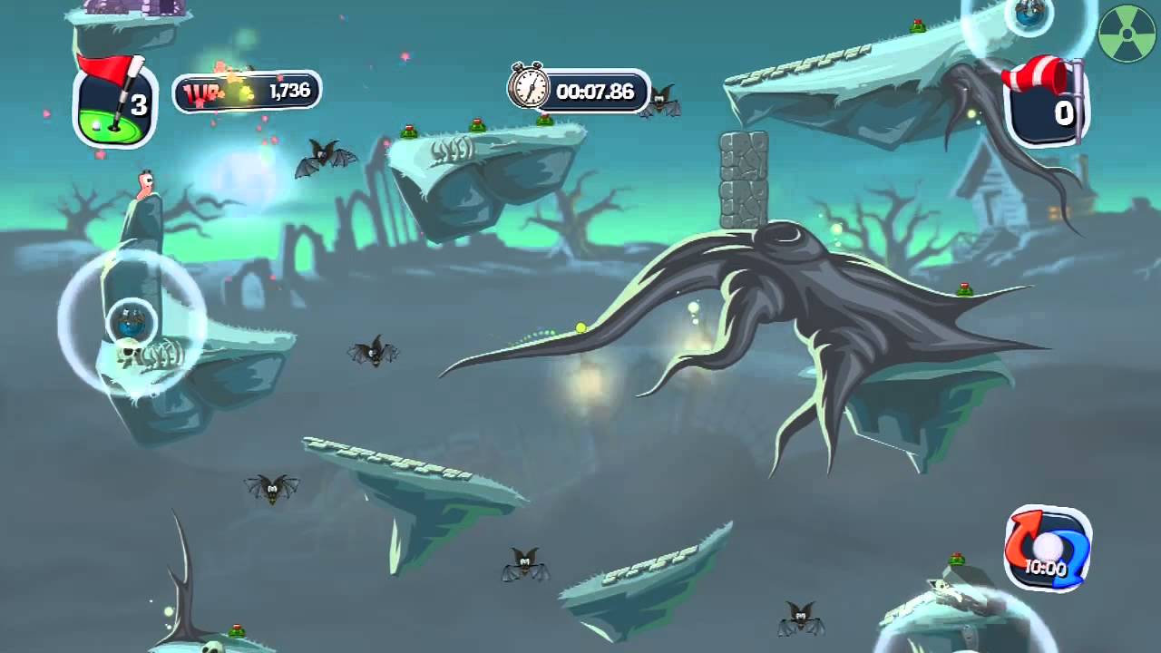 Worms Crazy Golf: 18/18 - Graveyard (Holes 16-18)