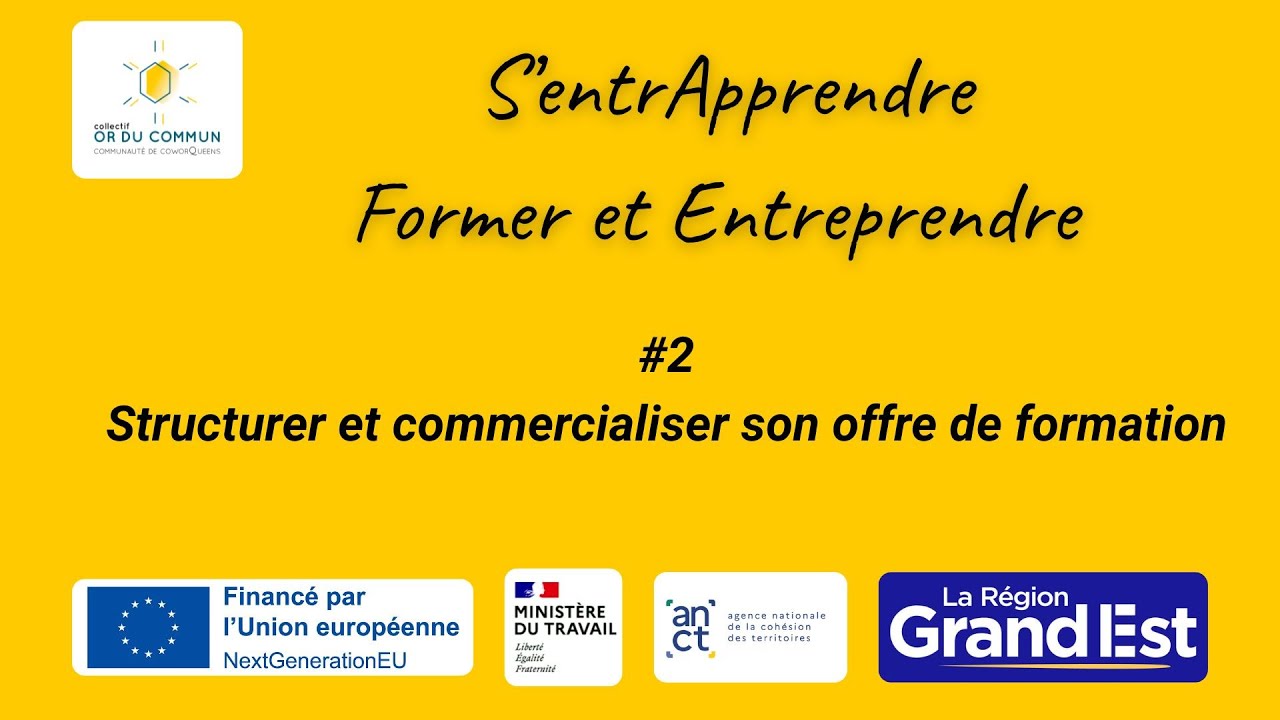 Structurer et commercialiser son offre de formation