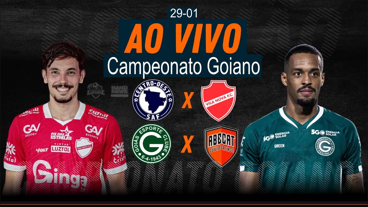 Centro Oeste x Vila Nova e Goiás x ABECAT - AO VIVO - Campeonato Goiano - 29/01/2026