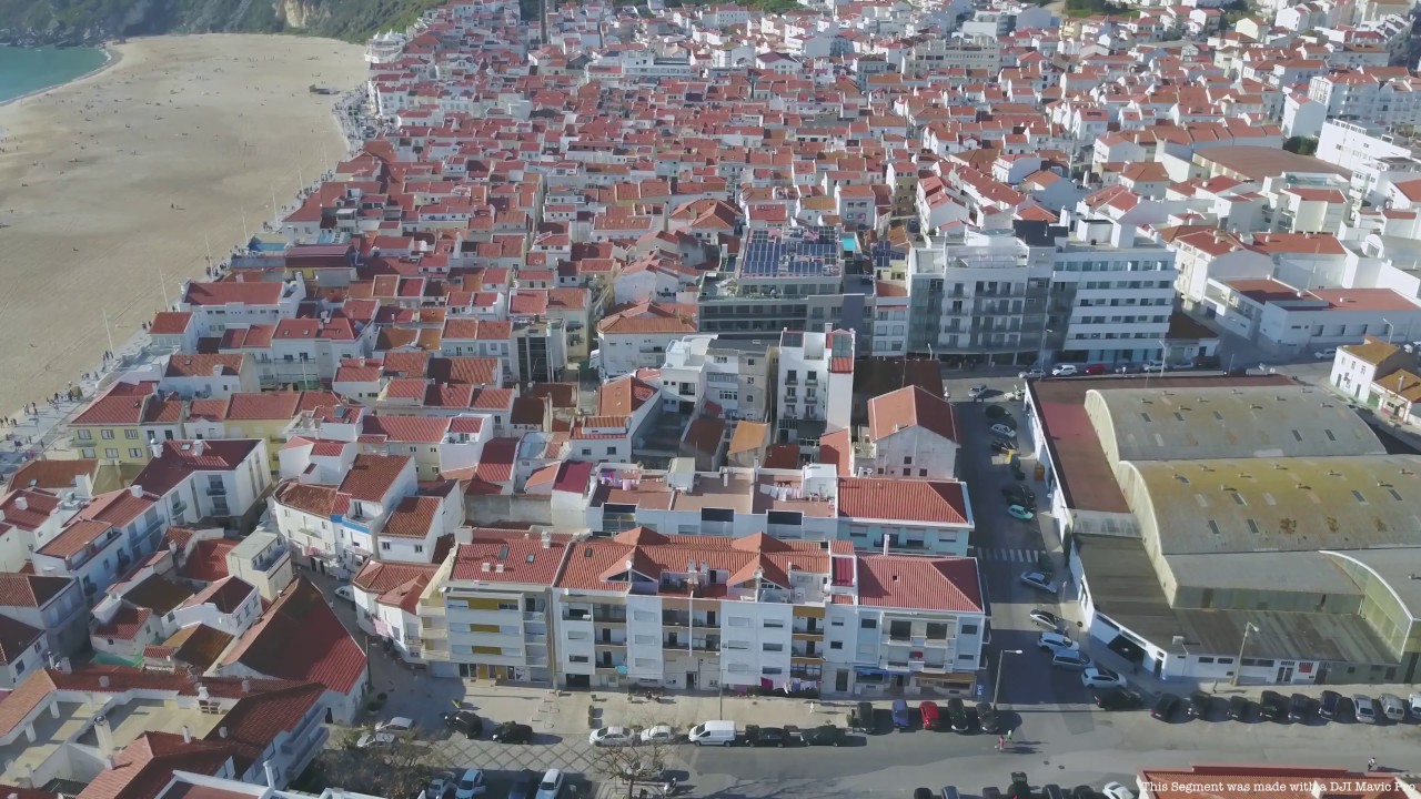 Nazaré, Portugal aerial view, Portugal - Drone Action 4k Ultra HD