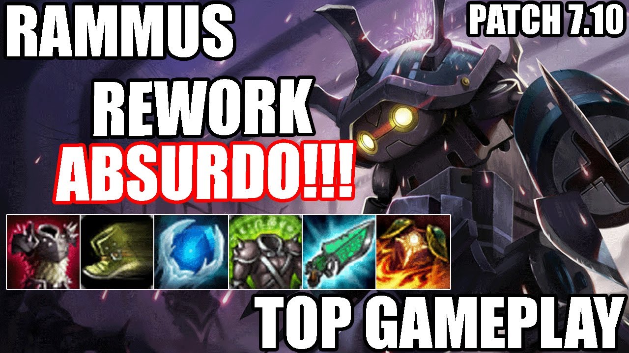 AGORA NEM OS TANKS AGUENTAM 1 VS 1, QUE REWORK ABSURDO!!! - RAMMUS TOP GAMEPLAY