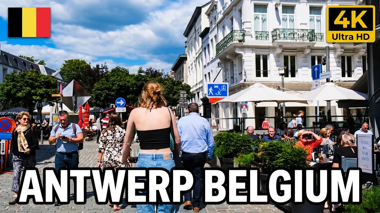 Shopping areas in Antwerp | Belgium Walking Tour (4k Ultra HD 60fps)