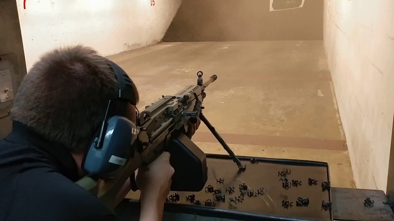Shooting our M249 SAW