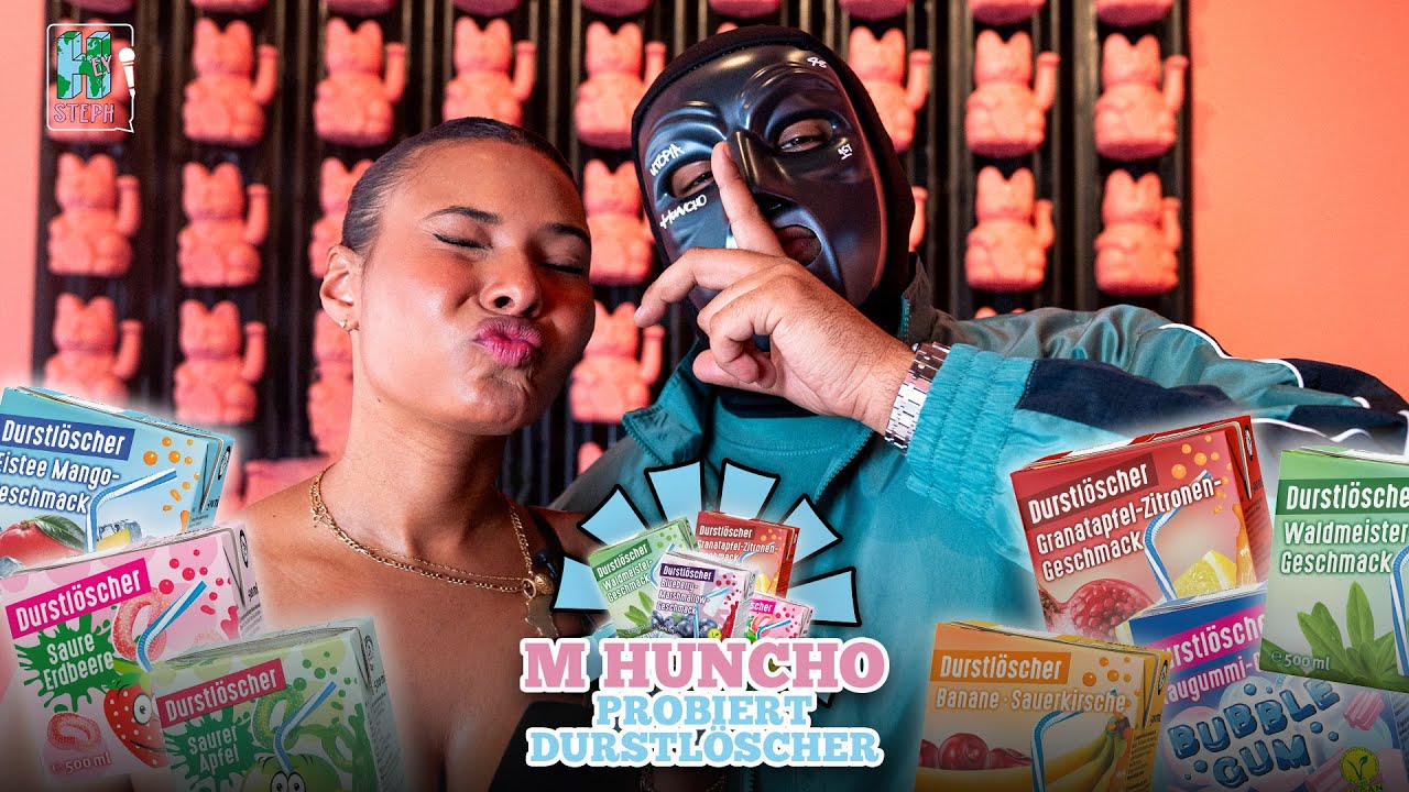 UK-Rapper M Huncho tries Durstl&ouml;scher🧃| Hey! Steph