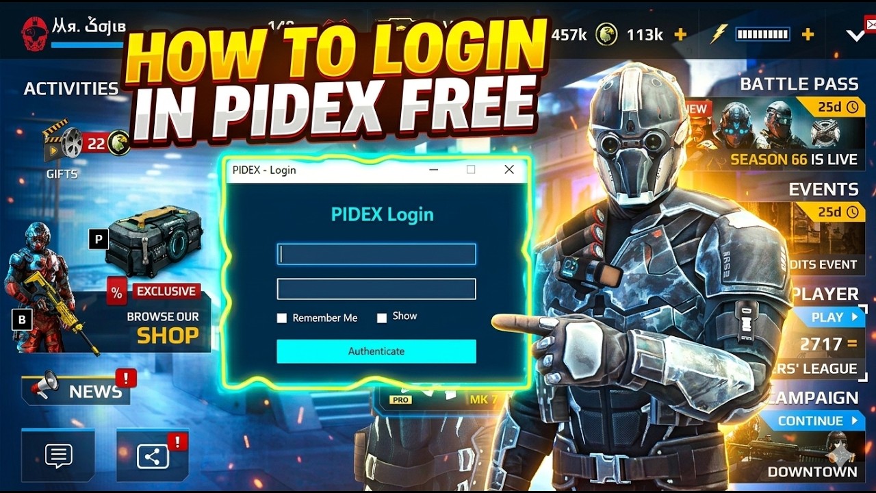 MC5 Trainer Pidex | How to use the Login in Pidex | Free