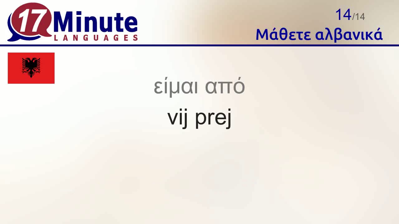 Μάθετε αλβανικά (Μέρος 3)