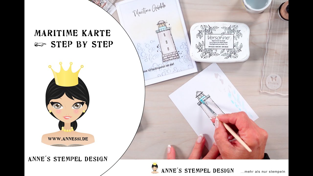 Kartenidee zum Nachbasteln - Step by Step - Maritime Urlaubskarte DIY