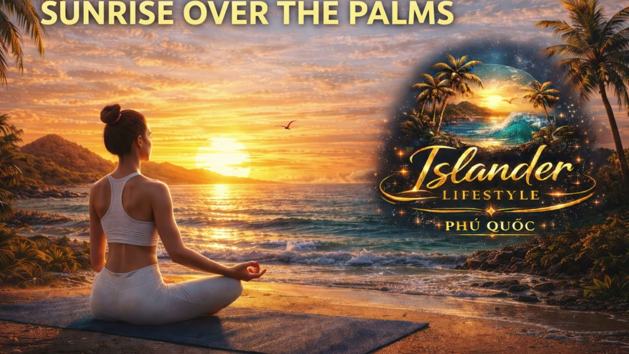 🌅 SUNRISE OVER THE PALMS – MORNING YOGA #MORNINGYOGA #YOGAMUSIC #SUNRISEYOGA