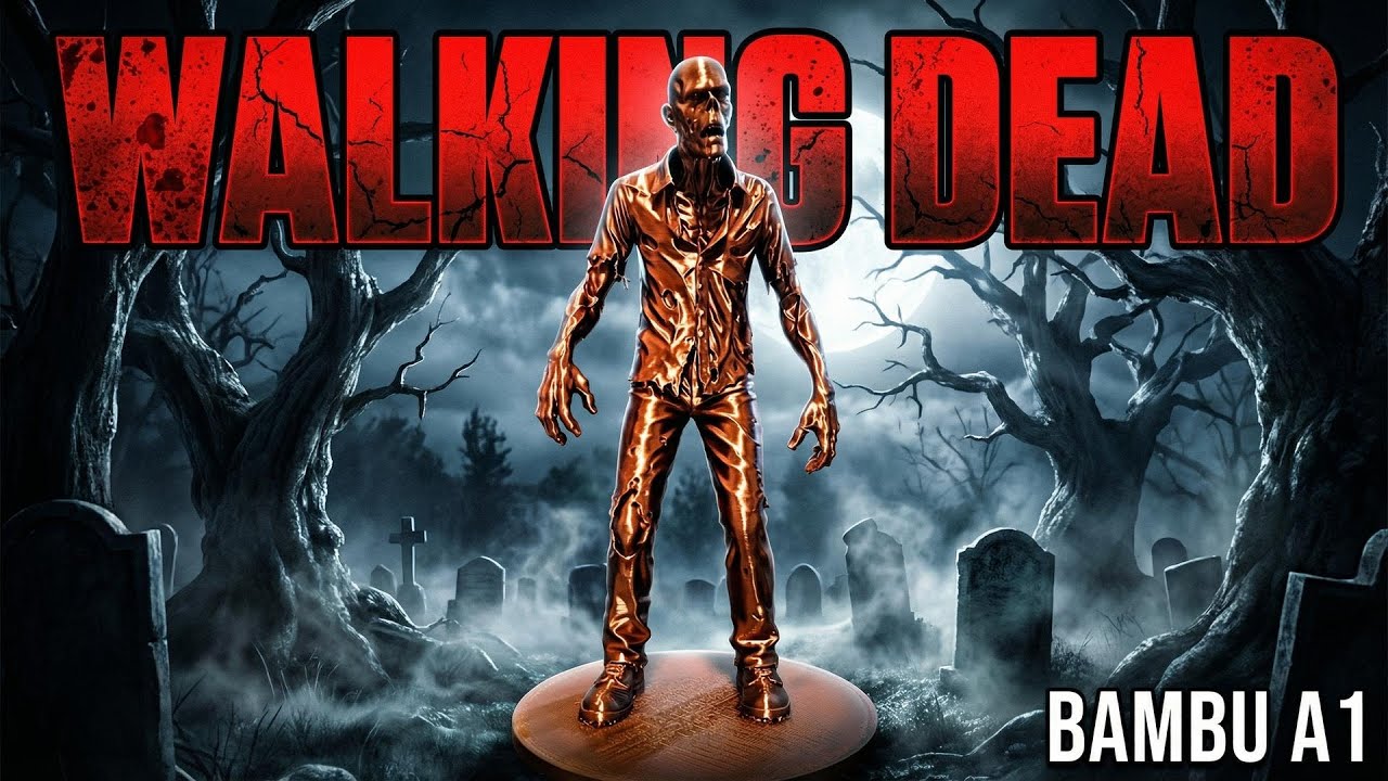 3D Printed Walking Dead Zombie – Support Removal ASMR