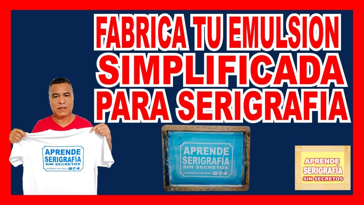 😍🚀FABRICA TU EMULSIÓN SIMPLIFICADA PARA SERIGRAFIA