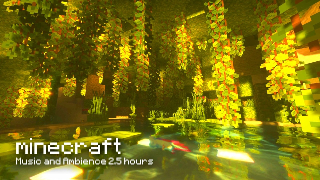 作業用BGM｜Minecraft｜ウーパールーパーときらめく水辺｜自然環境音｜マインクラフト リラックス ゲームBGM Cozy Ambience Relaxing Study Work