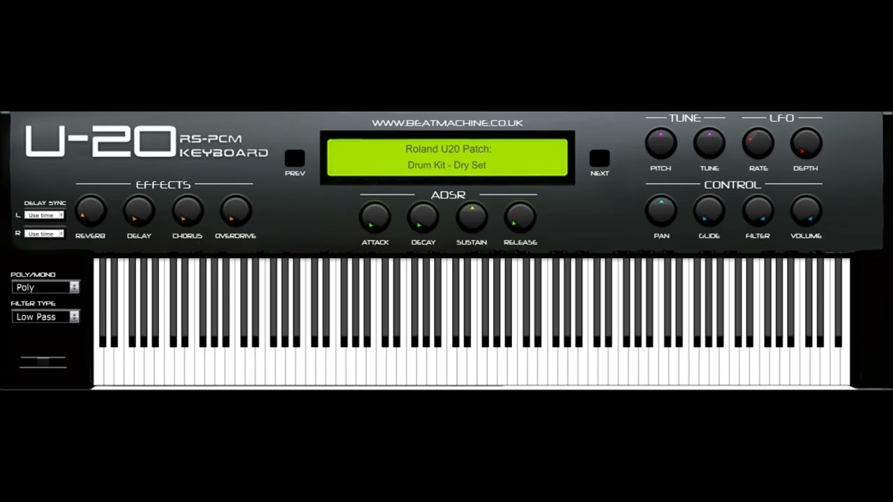 Mike Oldfield - Moonlight Shadow (Instrumental cover on Roland U-20 VST V1.0)