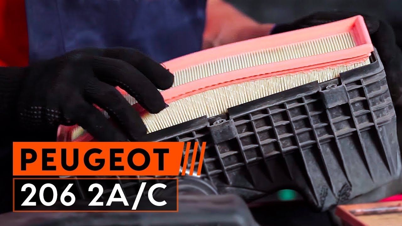 Como mudar filtro de ar do motor PEUGEOT 206 Tutorial | Autodoc