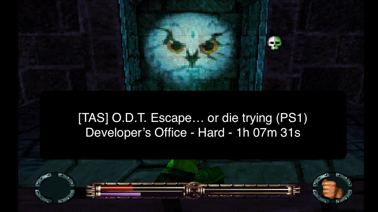 [TAS] O.D.T. Escape... or die trying (PS1) - Developers' Office% - Hard - 1h 07m 31s