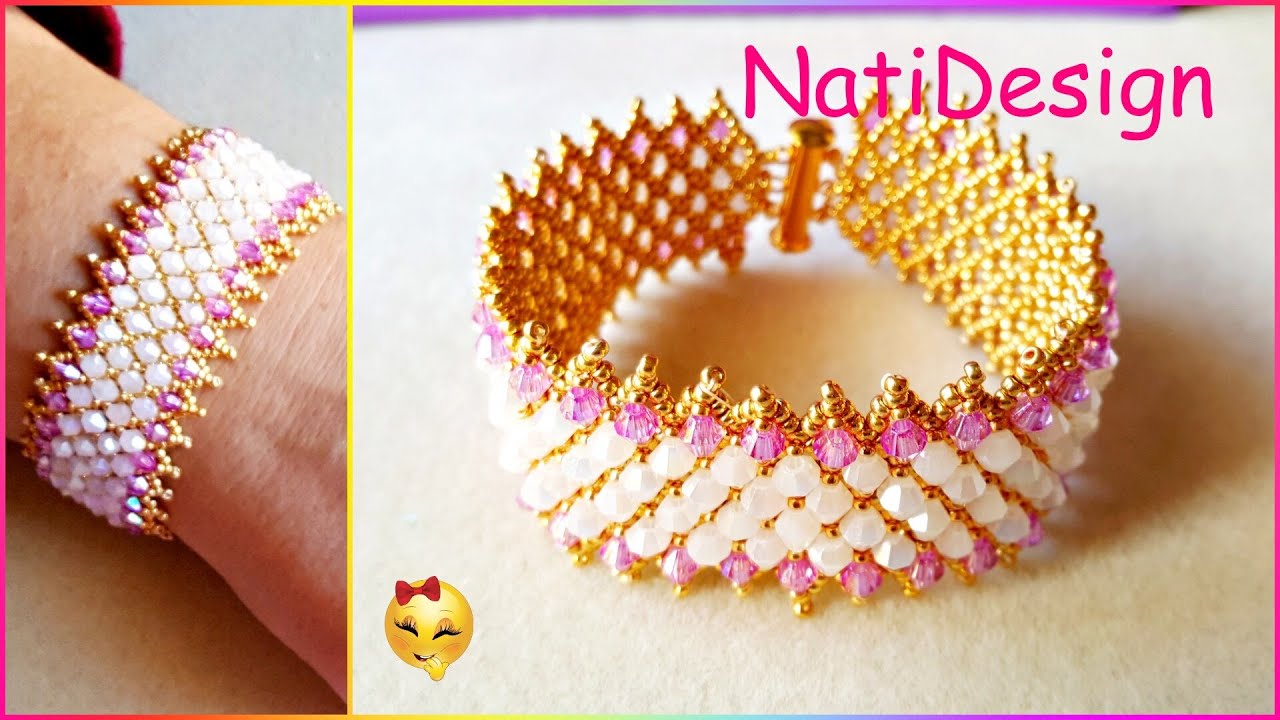 PULSERA CAPRICHO DE DIOSA EN CRISTAL Y MOSTACILLA😍😁 - Tutorial- GODDESS WHIM BRACELET